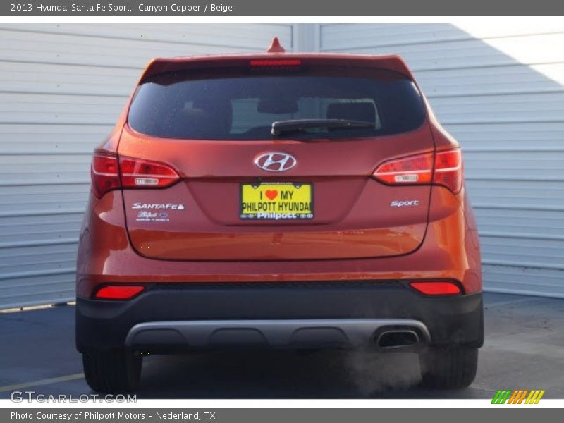 Canyon Copper / Beige 2013 Hyundai Santa Fe Sport