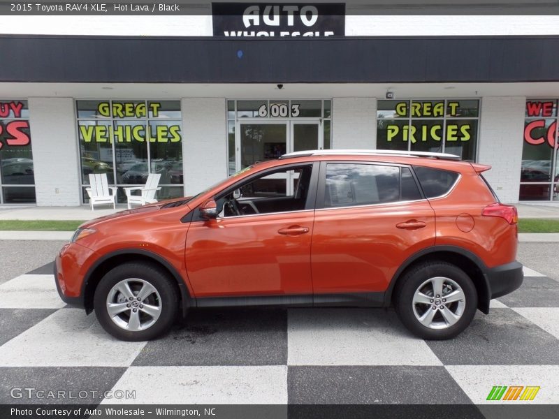 Hot Lava / Black 2015 Toyota RAV4 XLE