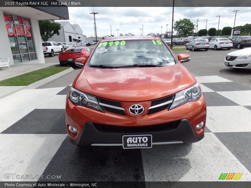 Hot Lava / Black 2015 Toyota RAV4 XLE
