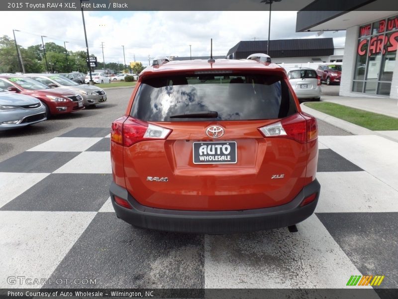 Hot Lava / Black 2015 Toyota RAV4 XLE