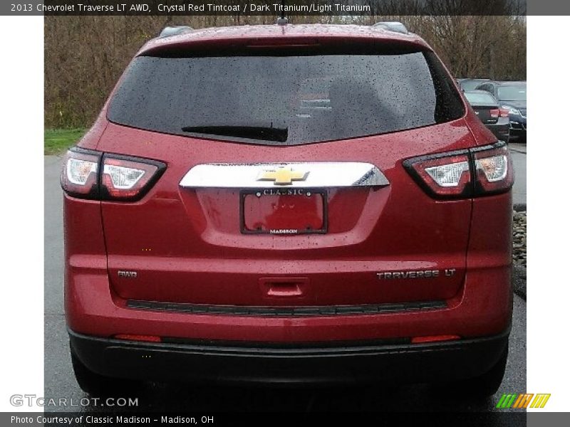 Crystal Red Tintcoat / Dark Titanium/Light Titanium 2013 Chevrolet Traverse LT AWD