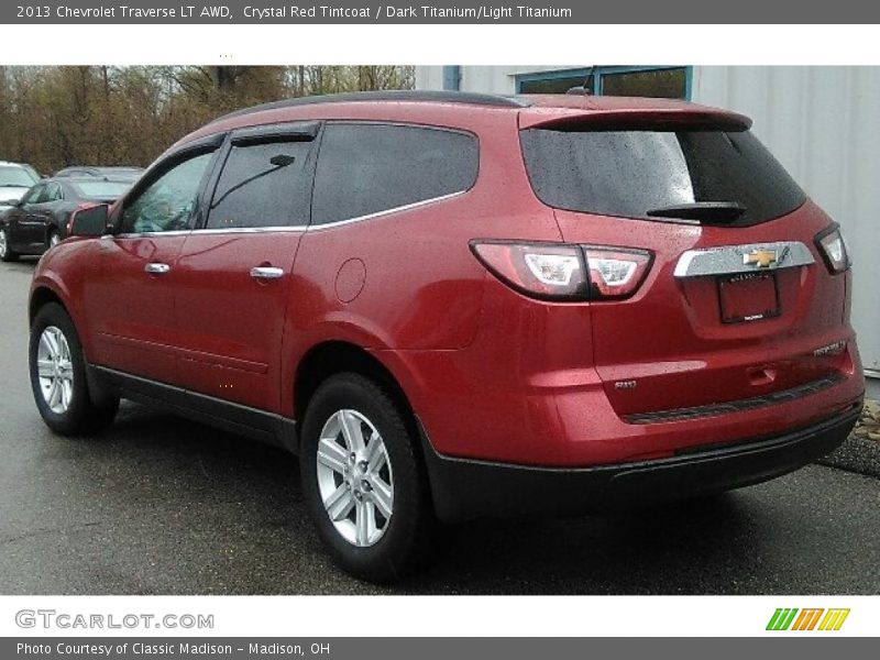 Crystal Red Tintcoat / Dark Titanium/Light Titanium 2013 Chevrolet Traverse LT AWD