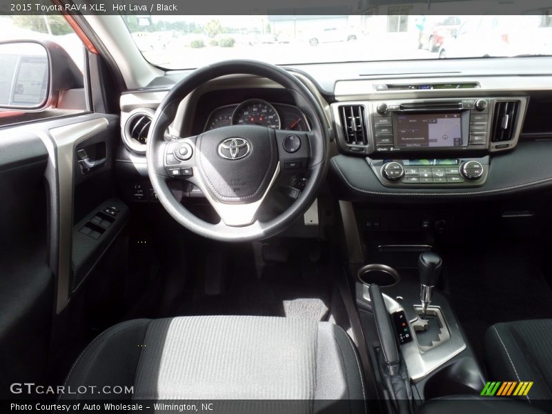 Hot Lava / Black 2015 Toyota RAV4 XLE