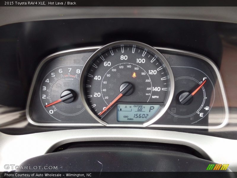 Hot Lava / Black 2015 Toyota RAV4 XLE