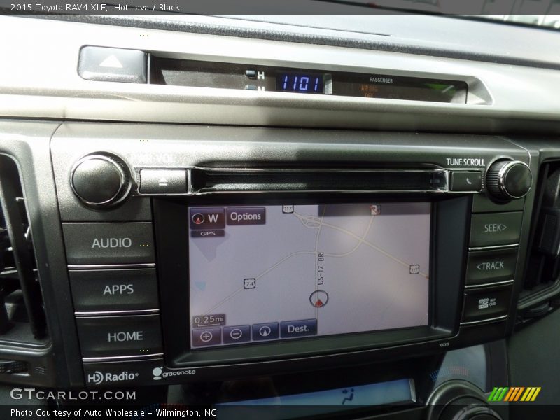 Hot Lava / Black 2015 Toyota RAV4 XLE