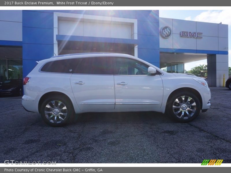 White Frost Tricoat / Ebony/Ebony 2017 Buick Enclave Premium