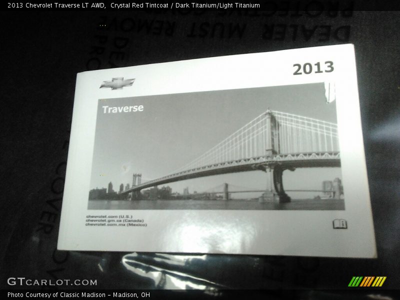 Crystal Red Tintcoat / Dark Titanium/Light Titanium 2013 Chevrolet Traverse LT AWD