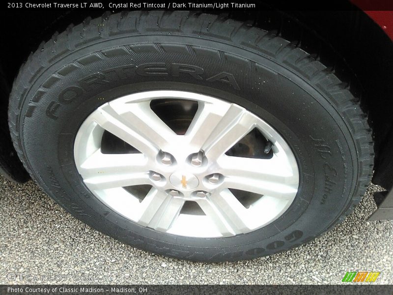 Crystal Red Tintcoat / Dark Titanium/Light Titanium 2013 Chevrolet Traverse LT AWD