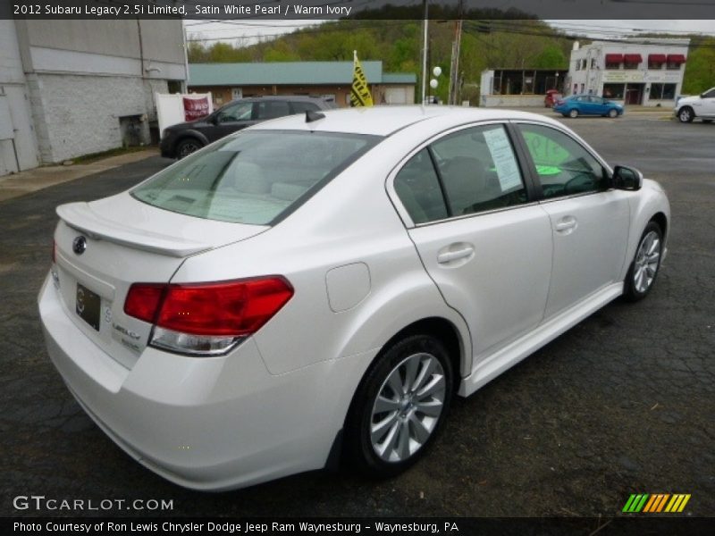 Satin White Pearl / Warm Ivory 2012 Subaru Legacy 2.5i Limited