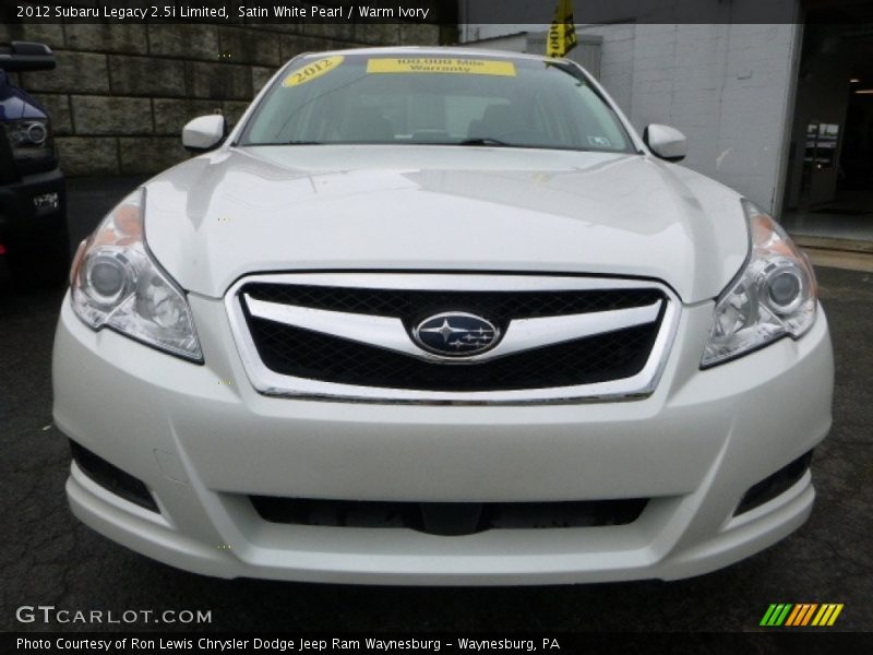 Satin White Pearl / Warm Ivory 2012 Subaru Legacy 2.5i Limited