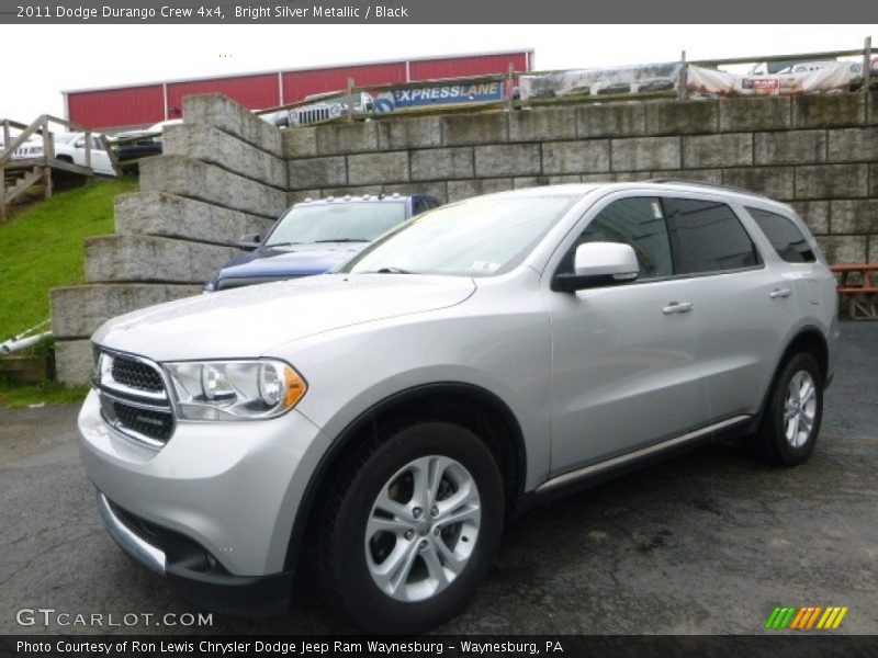 Bright Silver Metallic / Black 2011 Dodge Durango Crew 4x4