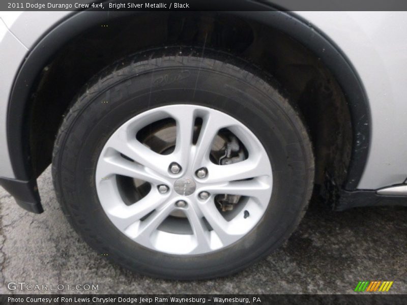 Bright Silver Metallic / Black 2011 Dodge Durango Crew 4x4