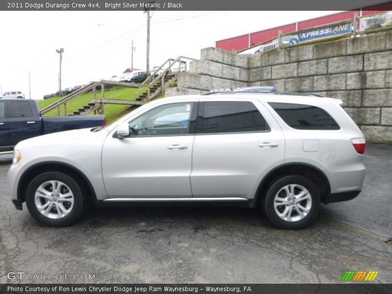 Bright Silver Metallic / Black 2011 Dodge Durango Crew 4x4