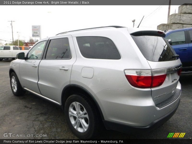Bright Silver Metallic / Black 2011 Dodge Durango Crew 4x4
