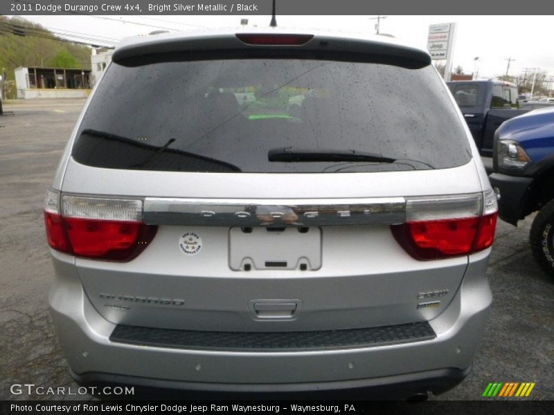 Bright Silver Metallic / Black 2011 Dodge Durango Crew 4x4