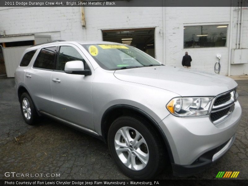 Bright Silver Metallic / Black 2011 Dodge Durango Crew 4x4