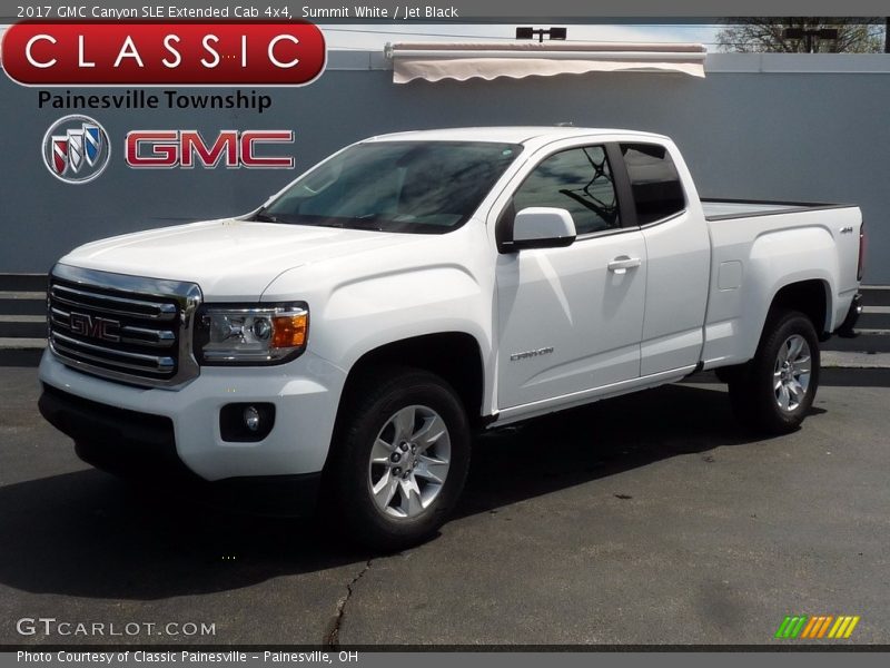 Summit White / Jet Black 2017 GMC Canyon SLE Extended Cab 4x4