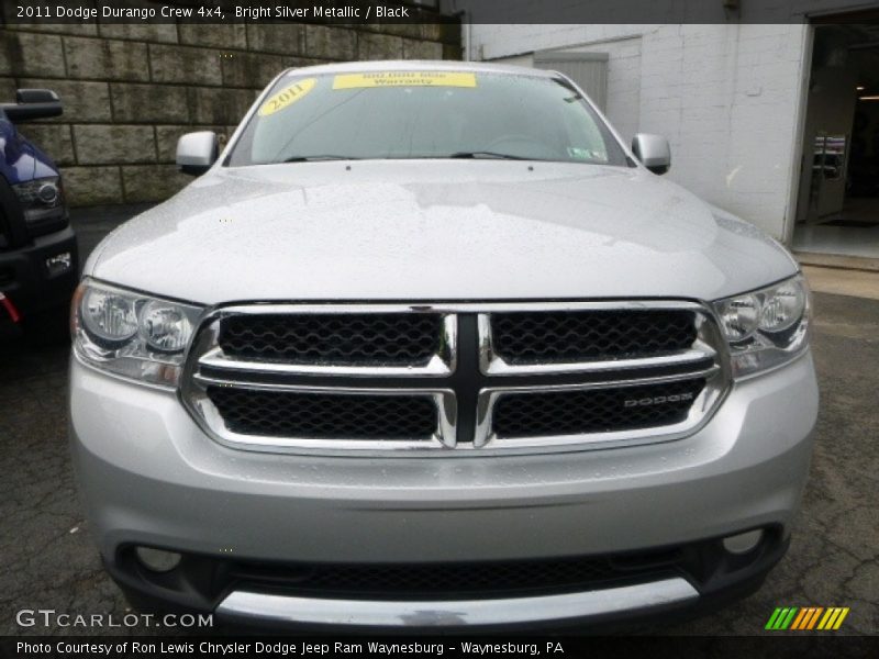 Bright Silver Metallic / Black 2011 Dodge Durango Crew 4x4