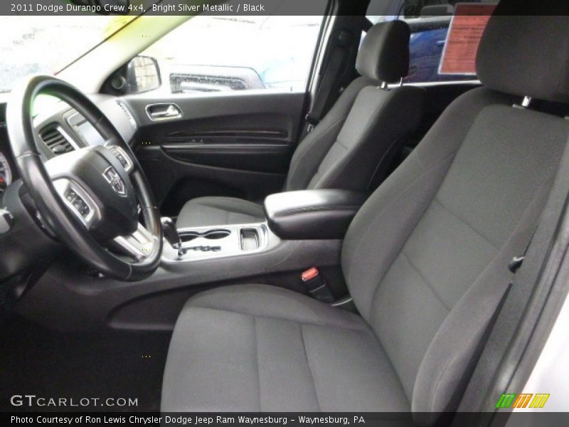 Bright Silver Metallic / Black 2011 Dodge Durango Crew 4x4