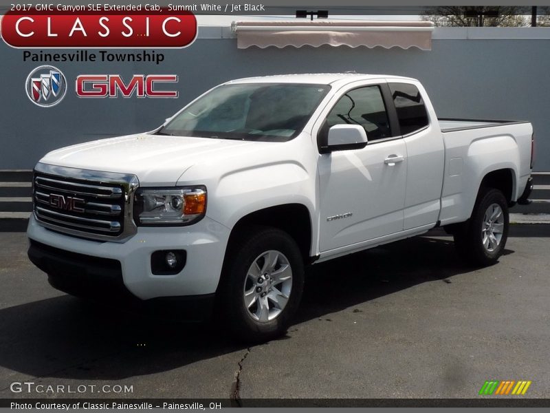 Summit White / Jet Black 2017 GMC Canyon SLE Extended Cab