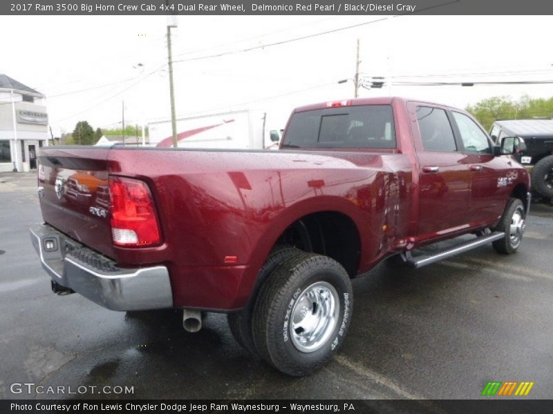 Delmonico Red Pearl / Black/Diesel Gray 2017 Ram 3500 Big Horn Crew Cab 4x4 Dual Rear Wheel