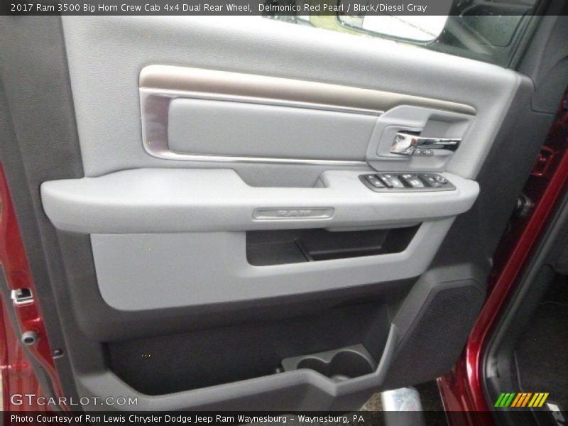 Delmonico Red Pearl / Black/Diesel Gray 2017 Ram 3500 Big Horn Crew Cab 4x4 Dual Rear Wheel