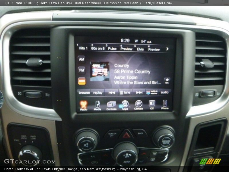 Delmonico Red Pearl / Black/Diesel Gray 2017 Ram 3500 Big Horn Crew Cab 4x4 Dual Rear Wheel