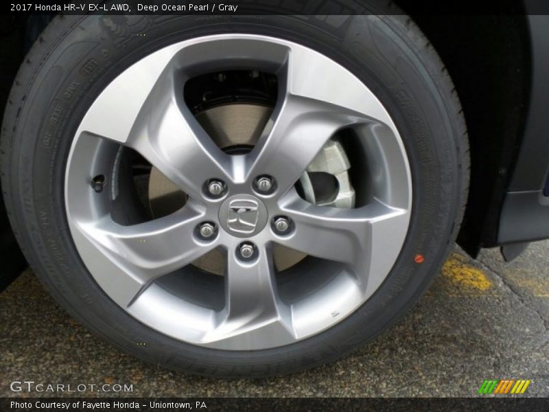 Deep Ocean Pearl / Gray 2017 Honda HR-V EX-L AWD
