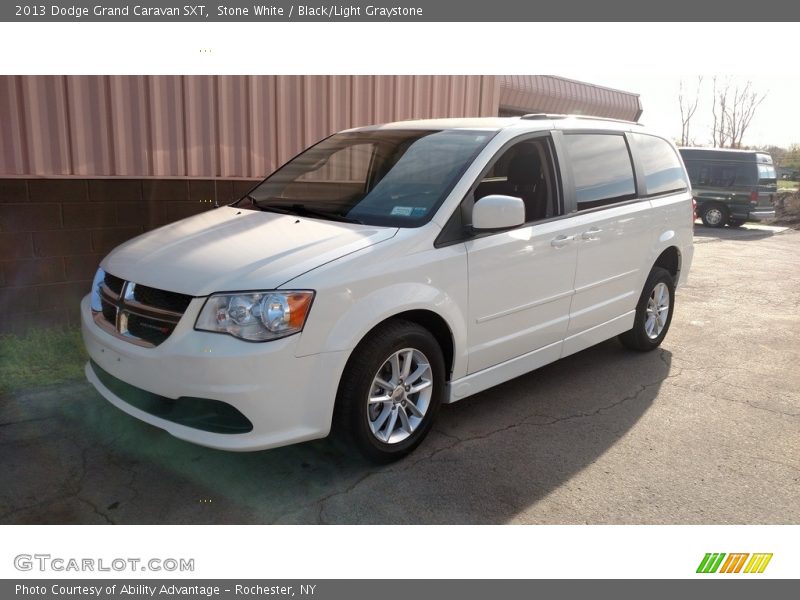 Stone White / Black/Light Graystone 2013 Dodge Grand Caravan SXT