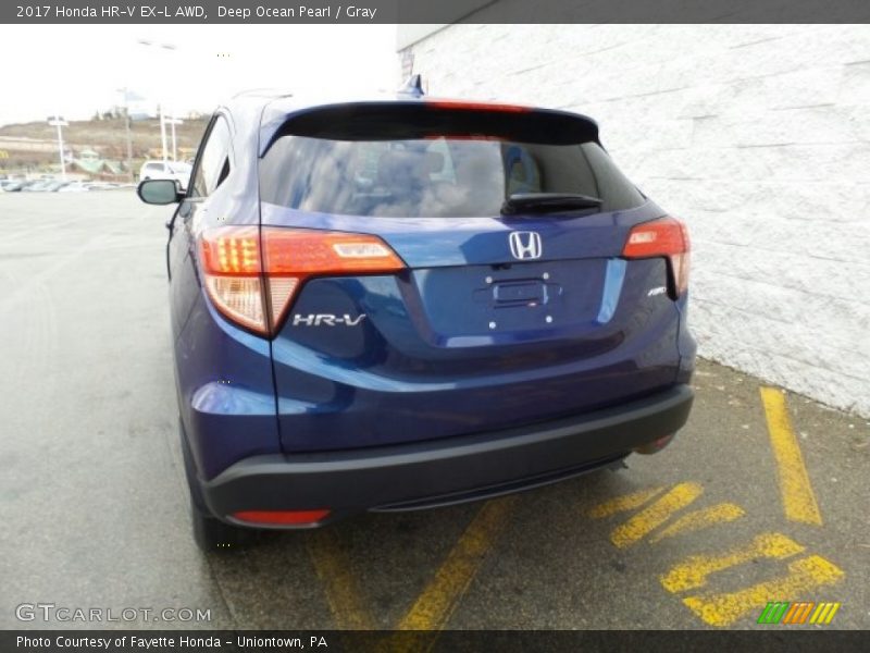Deep Ocean Pearl / Gray 2017 Honda HR-V EX-L AWD