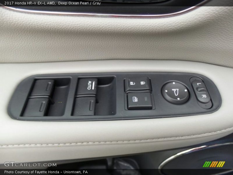 Deep Ocean Pearl / Gray 2017 Honda HR-V EX-L AWD