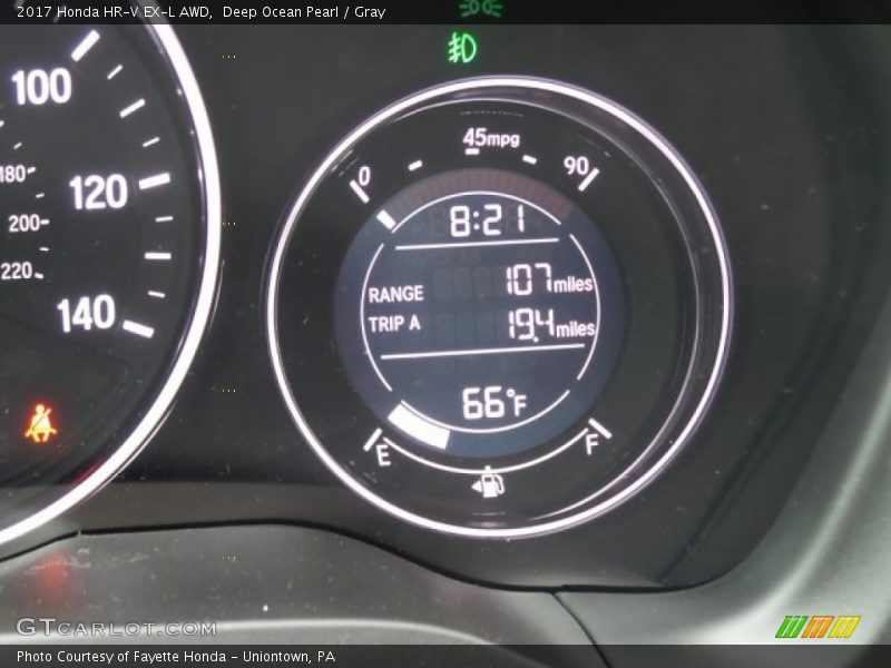 Deep Ocean Pearl / Gray 2017 Honda HR-V EX-L AWD