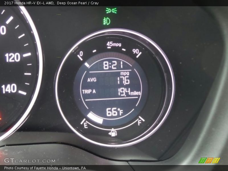 Deep Ocean Pearl / Gray 2017 Honda HR-V EX-L AWD