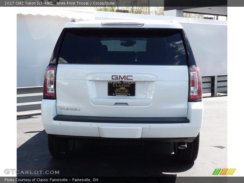 White Frost Tricoat / Cocoa/Dune 2017 GMC Yukon SLT 4WD