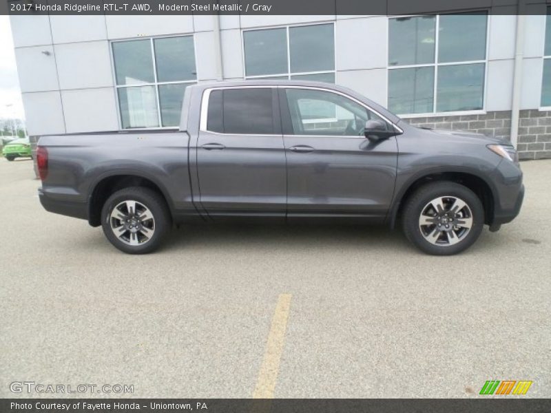 Modern Steel Metallic / Gray 2017 Honda Ridgeline RTL-T AWD
