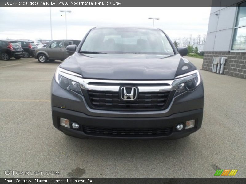 Modern Steel Metallic / Gray 2017 Honda Ridgeline RTL-T AWD