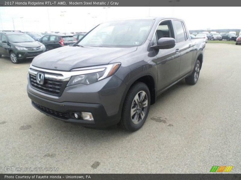 Modern Steel Metallic / Gray 2017 Honda Ridgeline RTL-T AWD