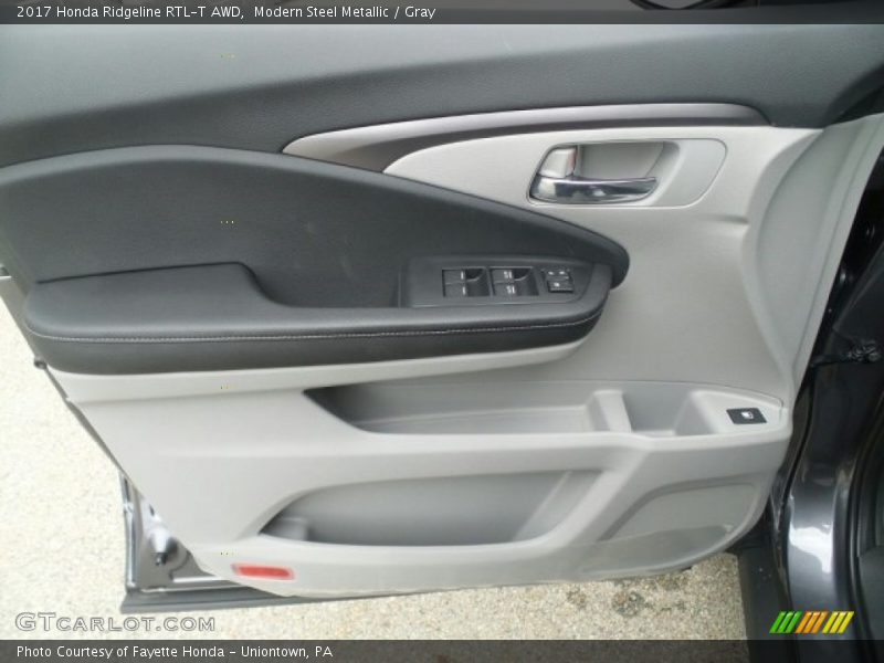 Modern Steel Metallic / Gray 2017 Honda Ridgeline RTL-T AWD