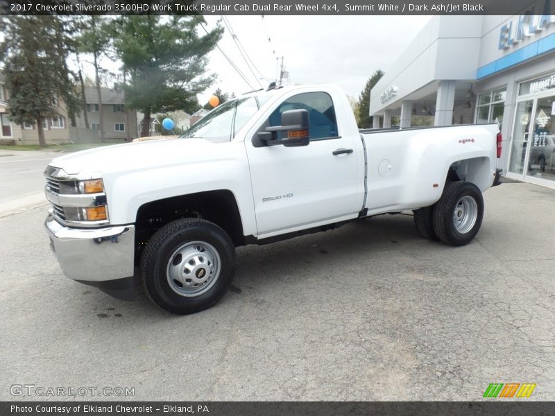 Front 3/4 View of 2017 Silverado 3500HD Work Truck Regular Cab Dual Rear Wheel 4x4