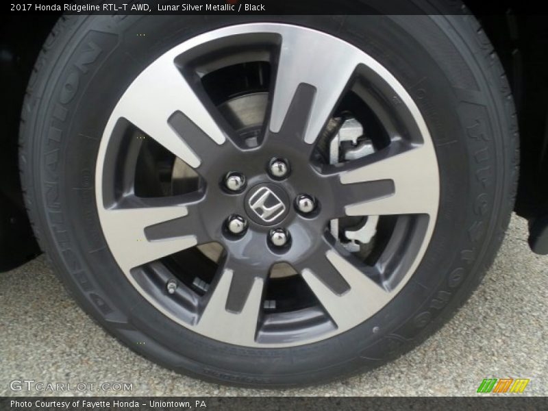 Lunar Silver Metallic / Black 2017 Honda Ridgeline RTL-T AWD