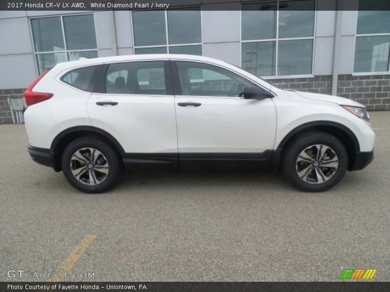 White Diamond Pearl / Ivory 2017 Honda CR-V LX AWD