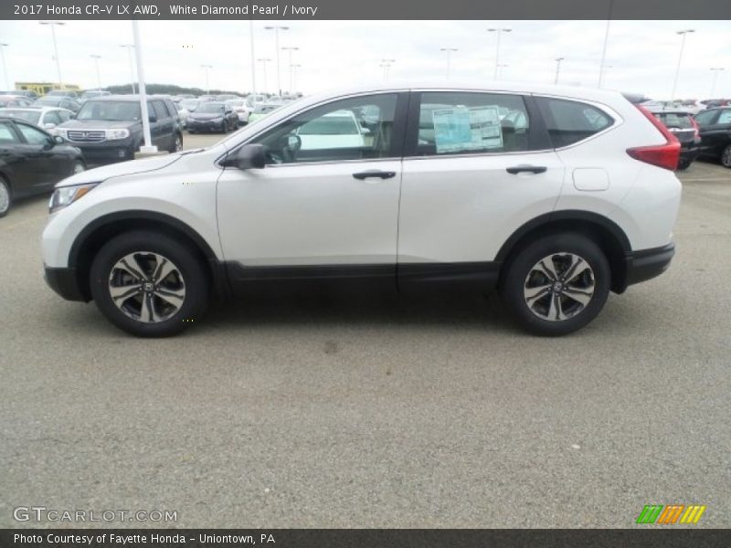 White Diamond Pearl / Ivory 2017 Honda CR-V LX AWD