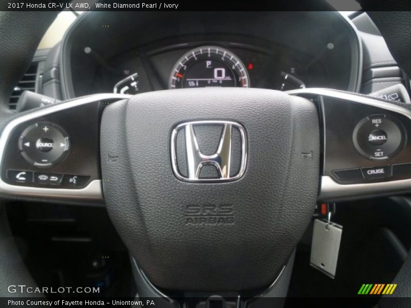 White Diamond Pearl / Ivory 2017 Honda CR-V LX AWD