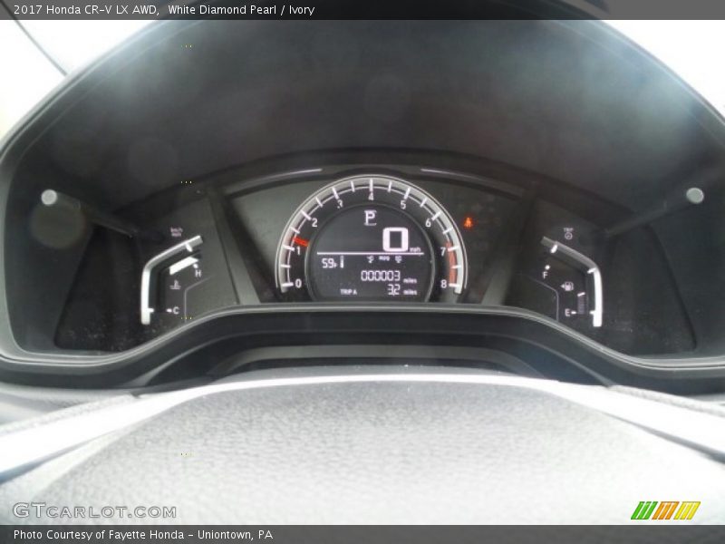 White Diamond Pearl / Ivory 2017 Honda CR-V LX AWD