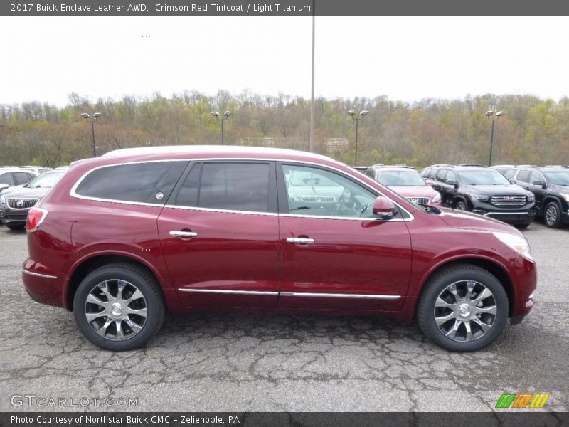 Crimson Red Tintcoat / Light Titanium 2017 Buick Enclave Leather AWD