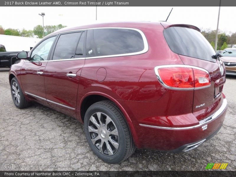 Crimson Red Tintcoat / Light Titanium 2017 Buick Enclave Leather AWD