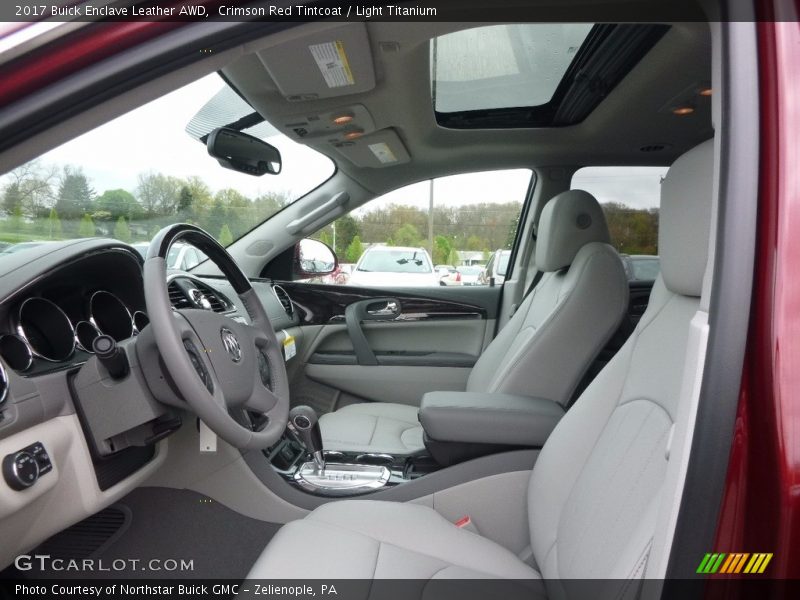 Crimson Red Tintcoat / Light Titanium 2017 Buick Enclave Leather AWD