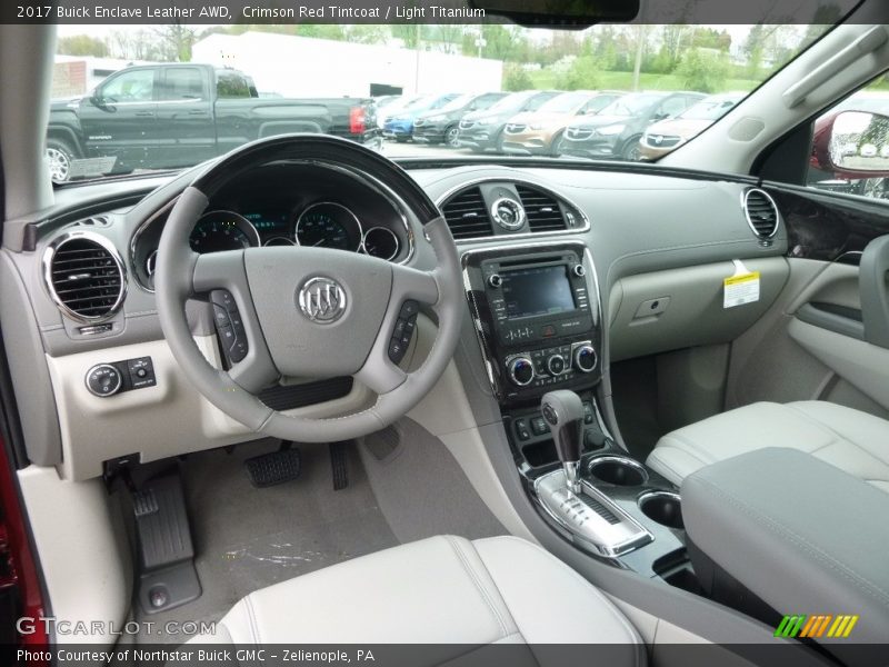 Crimson Red Tintcoat / Light Titanium 2017 Buick Enclave Leather AWD