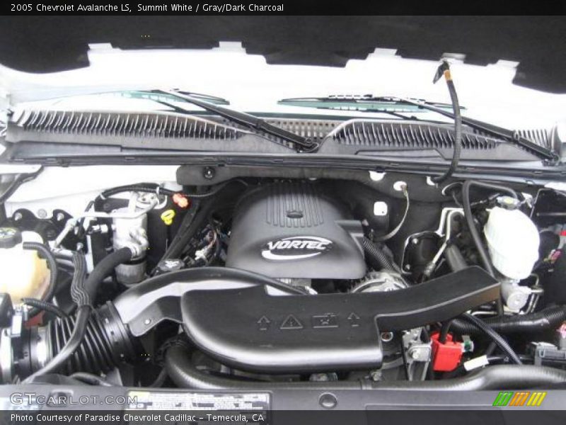 Summit White / Gray/Dark Charcoal 2005 Chevrolet Avalanche LS