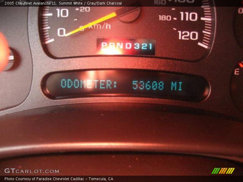 Summit White / Gray/Dark Charcoal 2005 Chevrolet Avalanche LS
